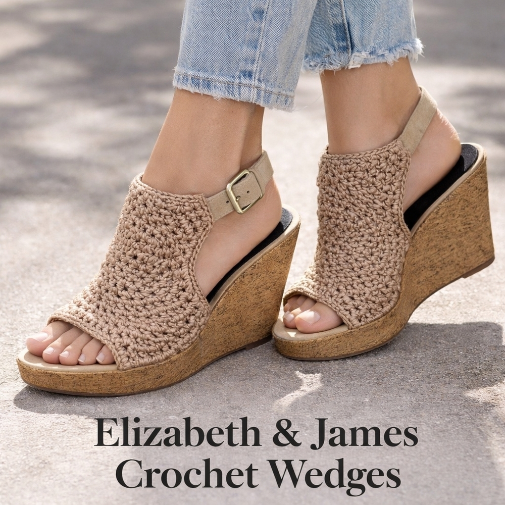 Elizabeth &  James Neutral Crochet sandals 10‎ - Picture 2 of 10